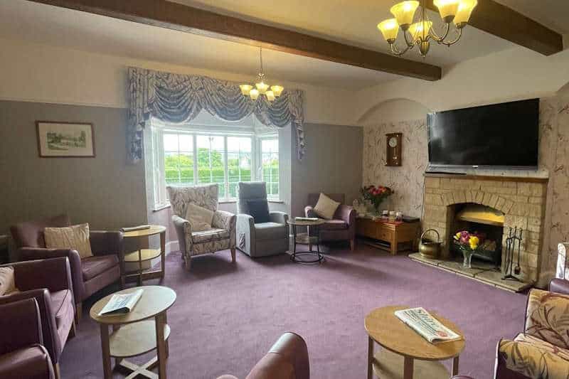 A comfortable resident lounge at Penhill